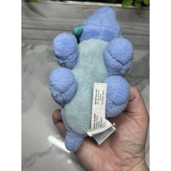 Mary Meyer Stuffed Animal Soft Toy, Little Fossil, Blue Triceratops - Picture 3 of 4